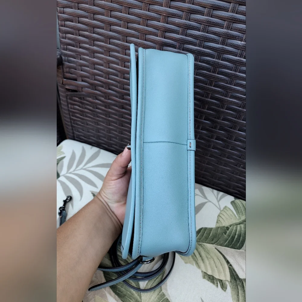 Coach Turnlock Colud Blue Crossbody Bag